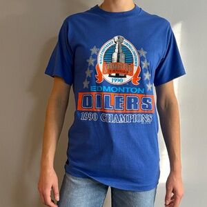Vintage Edmonton Oilers 1990 Stanley Cup Champion T-Shirt